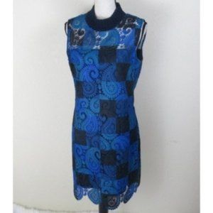 Sea New York Black and Blue Lace Dress Size 10